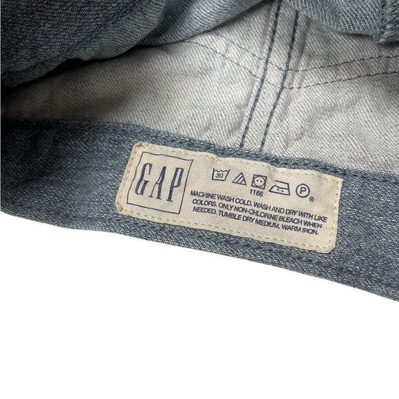 NWOT GAP 1969 Blue and Gray Patchwork Denim Jacket Patchwork Design Size Medium - Picture 9 of 10